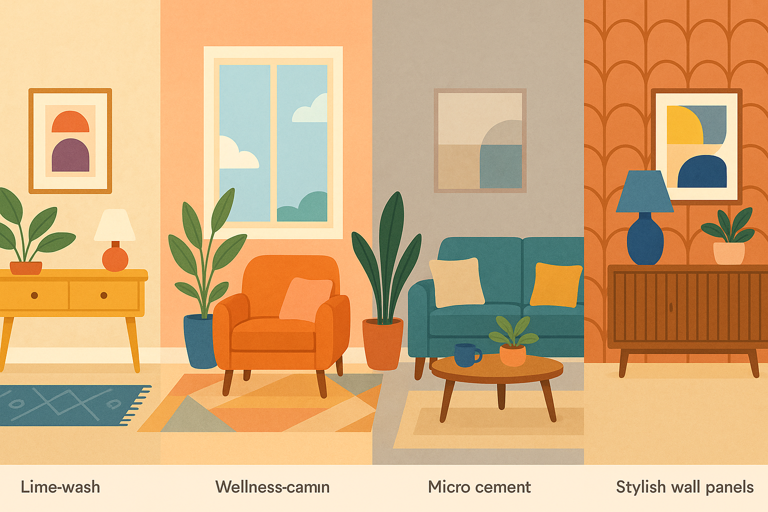 Compare lime wash, wellness painting, micro cement and wall panels for BTO flats in Singapore